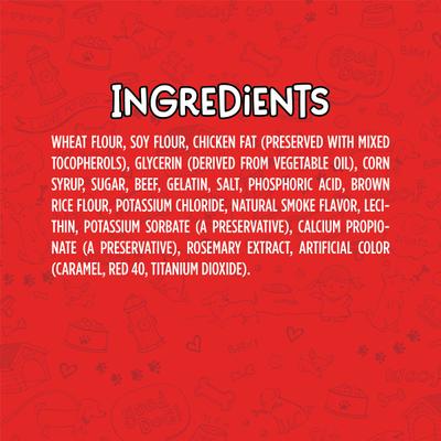 Show full view: Meaty Treats Gourmet Cuts Beef & Rice Flavor Soft & Chewy Dog Treats, 25-oz bag slide 5 of 10