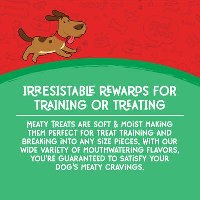 Show full view: Meaty Treats Gourmet Cuts Beef & Rice Flavor Soft & Chewy Dog Treats, 25-oz bag slide 8 of 10