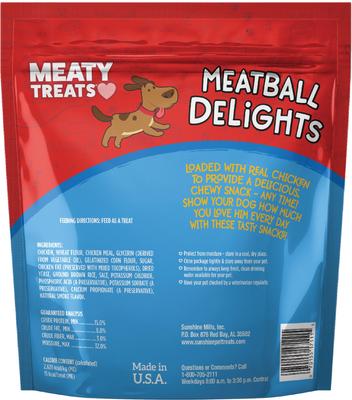 Show full view: Meaty Treats Meatball Delights Chicken & Rice Flavor Dog Treats, 20-oz bag slide 3 of 11
