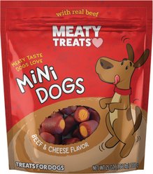 Meaty Treats Mini Dogs Beef & Cheese Flavor Soft & Chewy Dog Treats, 25-oz bag