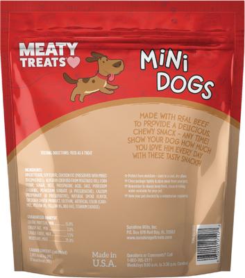 Show full view: Meaty Treats Mini Dogs Beef & Cheese Flavor Soft & Chewy Dog Treats, 25-oz bag slide 3 of 10