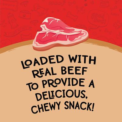 Show full view: Meaty Treats Mini Dogs Beef & Cheese Flavor Soft & Chewy Dog Treats, 25-oz bag slide 7 of 10