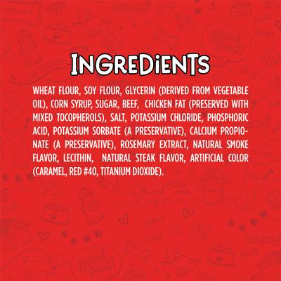 Show full view: Meaty Treats Steaknight Delights Beef Flavor Dog Treats, 25-oz bag slide 5 of 10