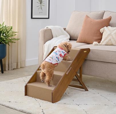 Show full view: MECO Stakmore Foldable Solid Wood Cat & Dog Steps, Fruitwood slide 4 of 4