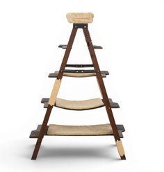 MECO Wood Folding 48-in Faux-Fur Condo Cat Tree, Brown