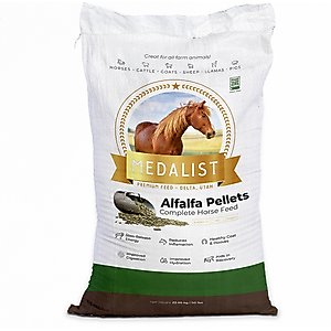 Medalist Alfalfa Pellets Complete Horse Feed, 50-lb bag