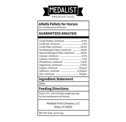 Show full view: Medalist MINI Alfalfa Pellets Horse Feed, 50-lb bag slide 3 of 10