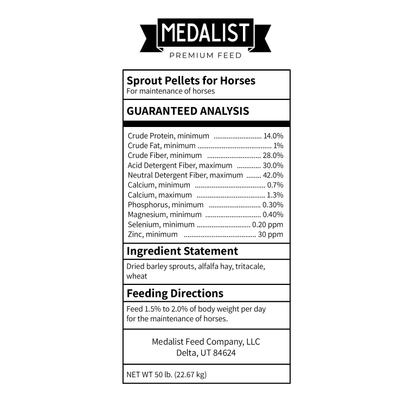 Show full view: Medalist MINI Sprout Pellets Horse Feed, 50-lb bag slide 9 of 10
