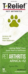 MediNatura T-Relief Arnica +12 Homeopathic Medicine for Joint Pain/Arthritis for Cats, Dogs & Horses, 90 count