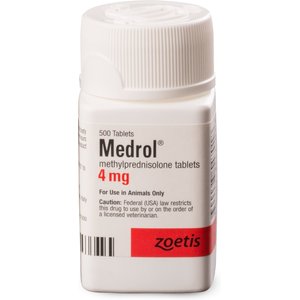 Medrol (Methylprednisolone) Tablets for Dogs & Cats, 4-mg, 1 tablet