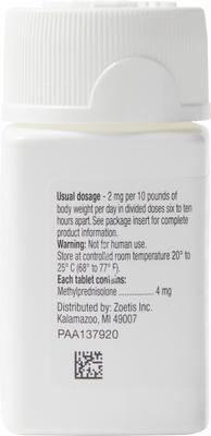 Show full view: Medrol (Methylprednisolone) Tablets for Dogs & Cats, 4-mg, 1 tablet slide 3 of 7