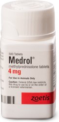 Medrol (Methylprednisolone) Tablets for Dogs & Cats, 4-mg, 60 tablets