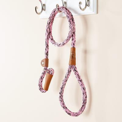 Show full view: Mendota Products Large Slip Camouflage Rope Dog Leash, Pink Camo, 4-ft long, 1/2-in wide slide 4 of 6