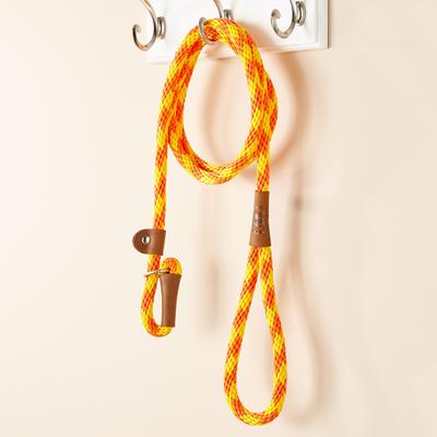 Show full view: Mendota Products Large Slip Checkered Rope Dog Leash, Amber, 6-ft long, 1/2-in wide slide 4 of 5
