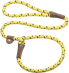 Mendota Products Large Slip Confetti Rope Dog Leash, Hi-Viz Yellow, 6-ft long, 1/2-in wide