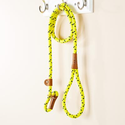 Show full view: Mendota Products Large Slip Confetti Rope Dog Leash, Hi-Viz Yellow, 6-ft long, 1/2-in wide slide 3 of 5