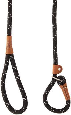 Show full view: Mendota Products Large Slip Confetti Rope Dog Leash, Night Viz Black, 4-ft long, 1/2-in wide slide 3 of 6