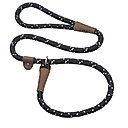Mendota Products Large Slip Confetti Rope Dog Leash, Night Viz Black, 6-ft long, 1/2-in wide