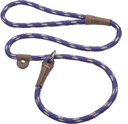 Show full view: Mendota Products Large Slip Confetti Rope Dog Leash, Purple Confetti, 6-ft long, 1/2-in wide slide 1 of 6
