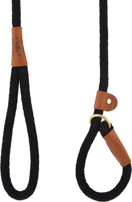 Show full view: Mendota Products Large Slip Solid Rope Dog Leash, Black, 4-ft long, 1/2-in wide slide 3 of 8