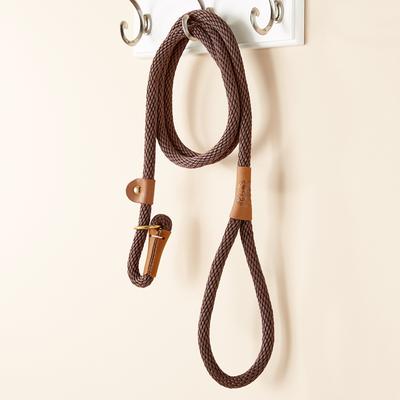 Show full view: Mendota Products Large Slip Solid Rope Dog Leash, Dark Brown, 6-ft long, 1/2-in wide slide 5 of 8