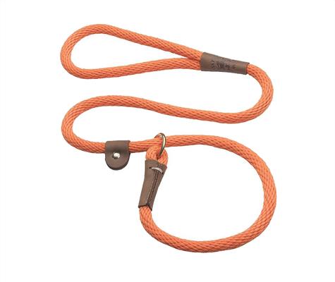 Show full view: Mendota Products Large Slip Solid Rope Dog Leash, Orange, 4-ft long, 1/2-in wide slide 1 of 9