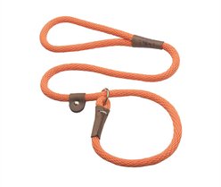 Mendota Products Large Slip Solid Rope Dog Leash, Orange, 6-ft long, 1/2-in wide