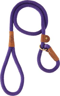 Show full view: Mendota Products Large Slip Solid Rope Dog Leash, Purple, 4-ft long, 1/2-in wide slide 2 of 8