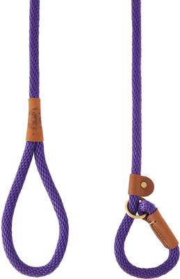 Show full view: Mendota Products Large Slip Solid Rope Dog Leash, Purple, 4-ft long, 1/2-in wide slide 3 of 8