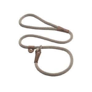 Mendota Products Large Slip Solid Rope Dog Leash, Tan, 4-ft long, 1/2-in wide