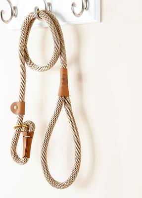 Show full view: Mendota Products Large Slip Solid Rope Dog Leash, Tan, 4-ft long, 1/2-in wide slide 5 of 8