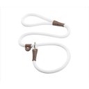 Mendota Products Large Slip Solid Rope Dog Leash, White, 6-ft long, 1/2-in wide