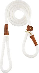 Mendota Products Large Slip Solid Rope Dog Leash, White, 6-ft long, 1/2-in wide slide 2 of 5