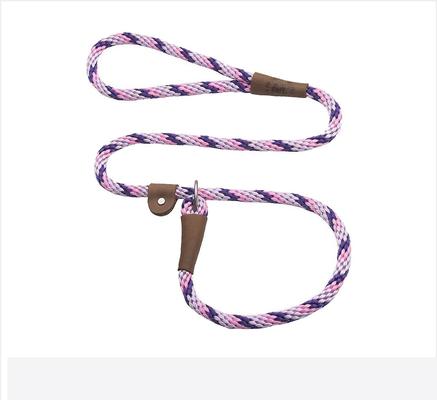 Show full view: Mendota Products Large Slip Striped Rope Dog Leash, Lilac, 6-ft long, 1/2-in wide slide 1 of 7