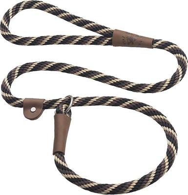 Show full view: Mendota Products Large Slip Striped Rope Dog Leash, Mocha, 4-ft long, 1/2-in wide slide 1 of 7
