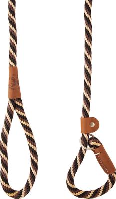 Show full view: Mendota Products Large Slip Striped Rope Dog Leash, Mocha, 4-ft long, 1/2-in wide slide 3 of 7