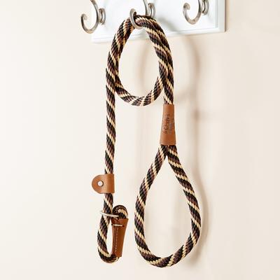 Show full view: Mendota Products Large Slip Striped Rope Dog Leash, Mocha, 4-ft long, 1/2-in wide slide 4 of 7