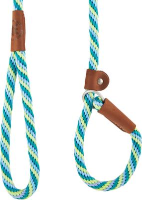Show full view: Mendota Products Large Slip Striped Rope Dog Leash, Seafoam, 6-ft long, 1/2-in wide slide 3 of 7