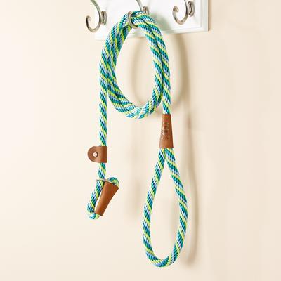 Show full view: Mendota Products Large Slip Striped Rope Dog Leash, Seafoam, 6-ft long, 1/2-in wide slide 4 of 7