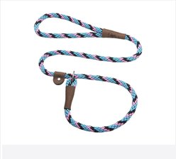 Mendota Products Large Slip Striped Rope Dog Leash, Starbright, 6-ft long, 1/2-in wide