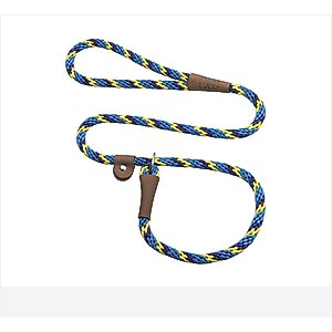 Mendota Products Large Slip Striped Rope Dog Leash, Sunset, 6-ft long, 1/2-in wide