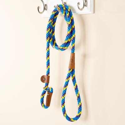 Show full view: Mendota Products Large Slip Striped Rope Dog Leash, Sunset, 6-ft long, 1/2-in wide slide 4 of 7
