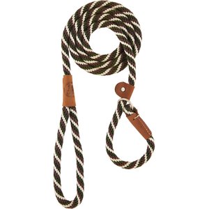 Mendota Products Large Slip Striped Rope Dog Leash, Woodlands, 6-ft long, 1/2-in wide