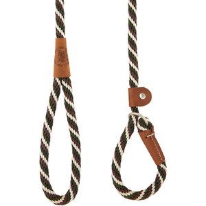 Mendota Products Large Slip Striped Rope Dog Leash, Woodlands, 6-ft long, 1/2-in wide