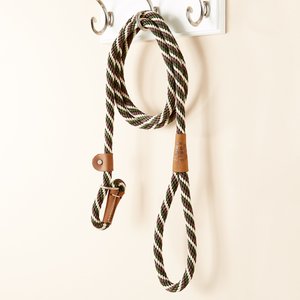 Mendota Products Large Slip Striped Rope Dog Leash, Woodlands, 6-ft long, 1/2-in wide