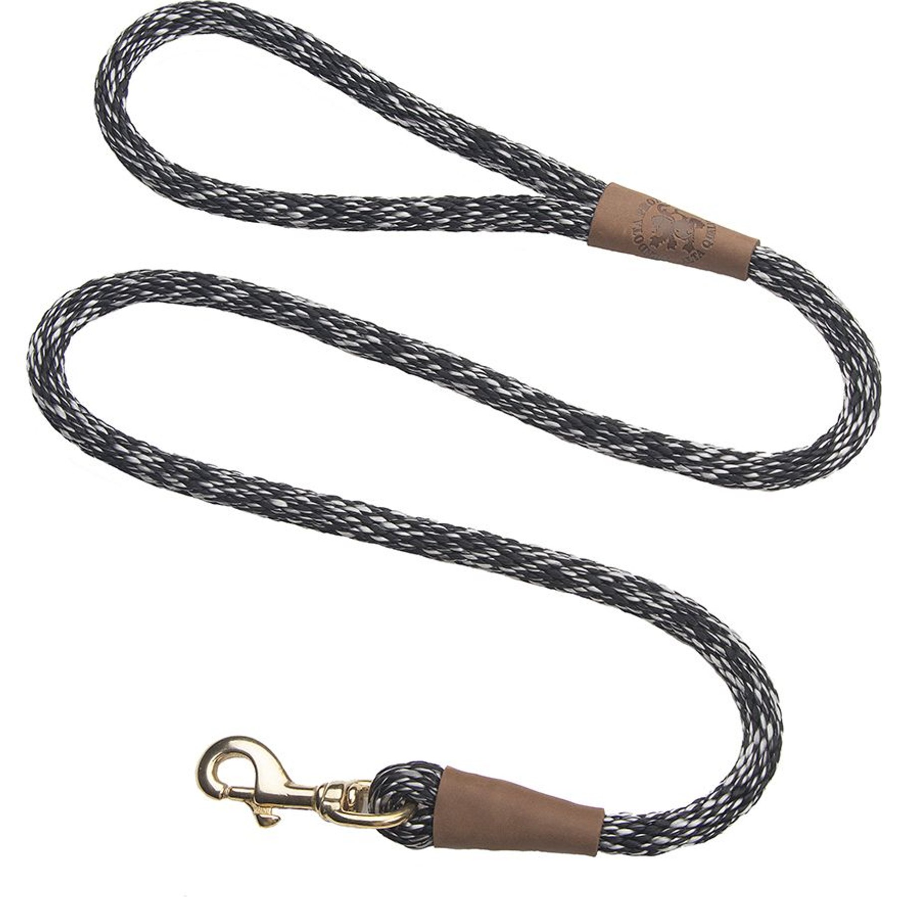 Mendota Products Large Snap Camouflage Rope Dog Leash, Salt & Pepper, 6-ft long, 1/2-in wide