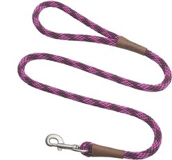 Mendota Products Large Snap Checkered Rope Dog Leash, Ruby, 6-ft long, 1/2-in wide