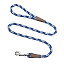 Mendota Products Large Snap Checkered Rope Dog Leash, Sapphire, 6-ft long, 1/2-in wide