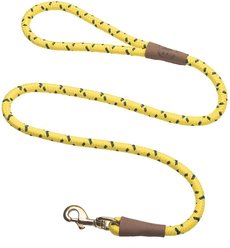 Mendota Products Large Snap Confetti Rope Dog Leash, Hi-Viz Yellow, 6-ft long, 1/2-in wide