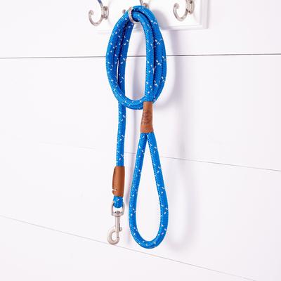 Show full view: Mendota Products Large Snap Confetti Rope Dog Leash, Night Viz Blue, 6-ft long, 1/2-in wide slide 3 of 5